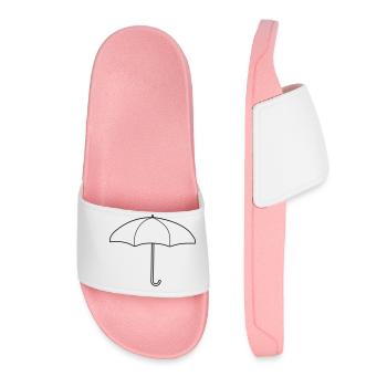 Design Roter Regenschirm - Frauen Badelatschen - Hellrosa - Vorne