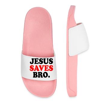 Jesus saves bro - Claquettes Femme - rose clair - Devant