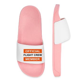 Airplane pilot aviator - Women’s Pool Sliders - light pink - Front