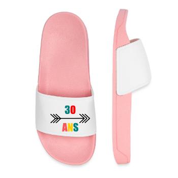 30 ANS. 30e ANNIVERSAIRE. ANNIVERSAIRE 30 ANS. 30 - Claquettes Femme - rose clair - Devant
