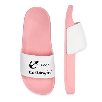 100 % Küstengirl - Frauen Badelatschen - Hellrosa - Vorne