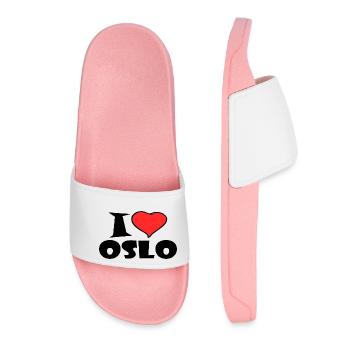 I Love Oslo - Frauen Badelatschen - Hellrosa - Vorne
