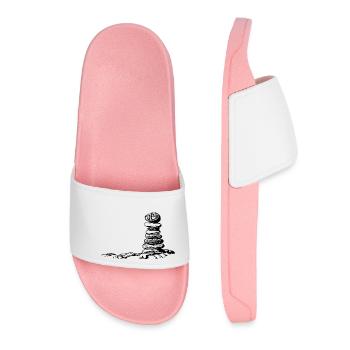 Méditation Pierres de yoga en parfait équilibre - Claquettes Femme - rose clair - Devant