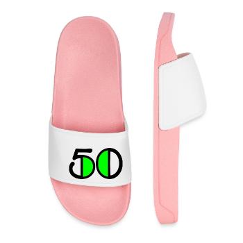 50. 50 ANS. 50e ANNIVERSAIRE. ANNIVERSAIRE 50 ANS. - Claquettes Femme - rose clair - Devant