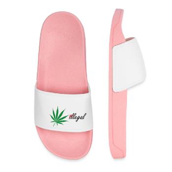 (il)legal Cannabis legalize it - Women’s Pool Sliders - light pink - Front