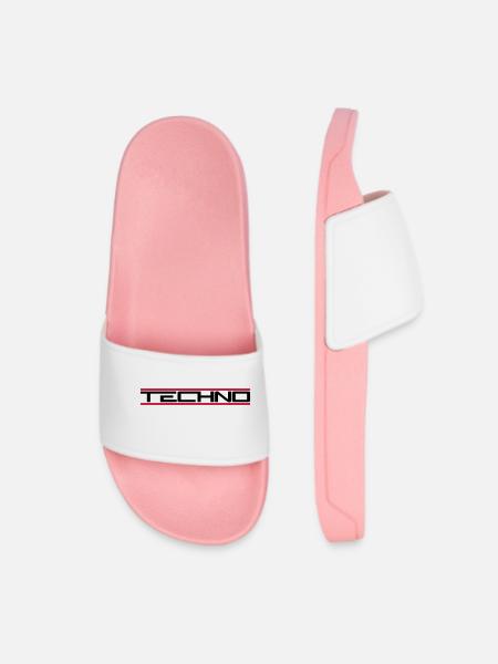 Techno Rote Balken - Frauen Badelatschen - Hellrosa