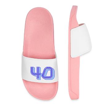 40. 40 ANS. 40e ANNIVERSAIRE. ANNIVERSAIRE 40 ANS. - Claquettes Femme - rose clair - Devant