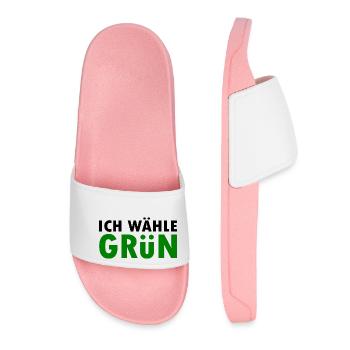 Ich wähle grün - Frauen Badelatschen - Hellrosa - Vorne