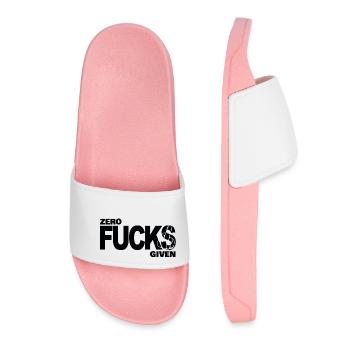 Zero fucks given - Frauen Badelatschen - Hellrosa - Vorne