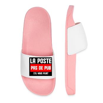 la poste pas de pub s'il vous plait - Claquettes Femme - rose clair - Devant