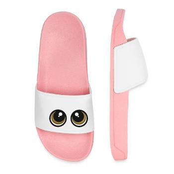 cute eyes look gift facial expressions cute baby - Women’s Pool Sliders - light pink - Front