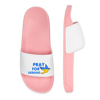 Ukraine - Women’s Pool Sliders - light pink - Front
