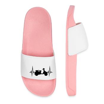 heartbeat roller pulse frequency clip art driving ele - Women’s Pool Sliders - light pink - Front