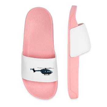 EC145 Helicopter Helicopter Pilot - Women’s Pool Sliders - light pink - Front