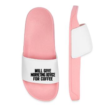 Spécialiste du marketing amusant et cadeau d’amateur de café - Claquettes Femme - rose clair - Devant