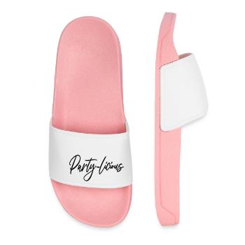 Party-Licious Funny Birthday Party Gift Men Women - Women’s Pool Sliders - light pink - Front