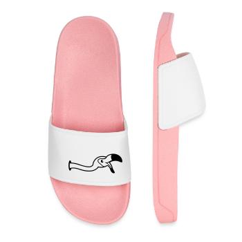 trou mur rire bouche sur nourriture boisson s'incliner - Claquettes Femme - rose clair - Devant