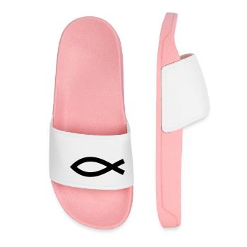 Poisson symbole chrétien - Claquettes Femme - rose clair - Devant