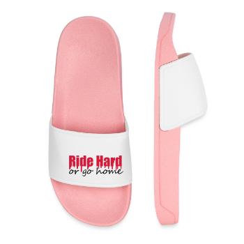 Ride Hard Or Go Home - Frauen Badelatschen - Hellrosa - Vorne
