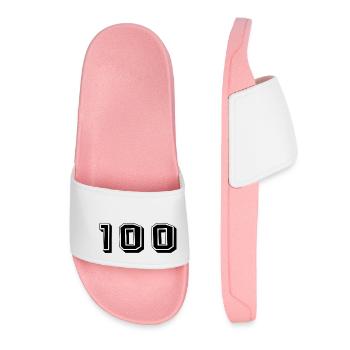 100 YEARS. 100th ANNIVERSARY. ANNIVERSARY 100 YEARS. - Women’s Pool Sliders - light pink - Front