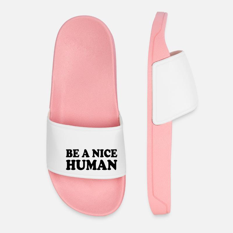 Be a nice human - Frauen Badelatschen - Hellrosa