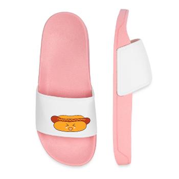Hot dog sausage - Women’s Pool Sliders - light pink - Front