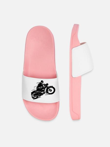 Moto classique vélo003 - Claquettes Femme - rose clair