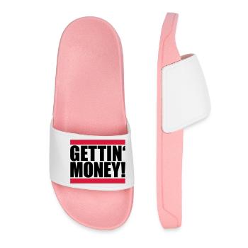 bar dollar gettin money sign money rich money - Women’s Pool Sliders - light pink - Front