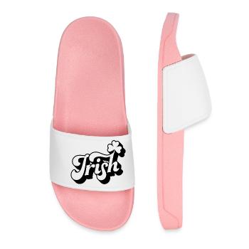 Cadeau de la Saint-Patrick Trèfle Hommes, Femmes, Enfants - Claquettes Femme - rose clair - Devant