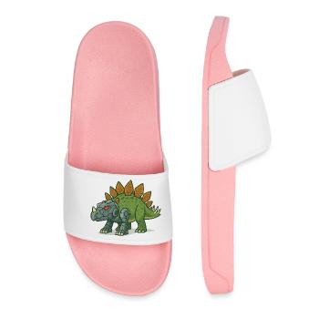 Stegosaurus Robot Transformation - Women’s Pool Sliders - light pink - Front