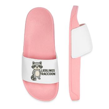 FAVORITE RACCOON - Women’s Pool Sliders - light pink - Front