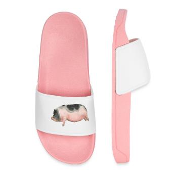 pig - Women’s Pool Sliders - light pink - Front