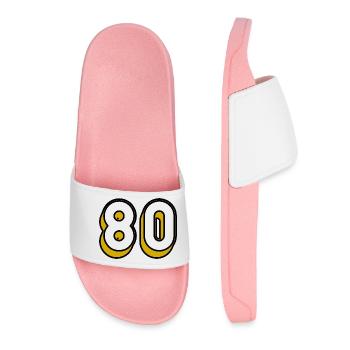 80. 80 YEARS. 80TH ANNIVERSARY. 80 YEARS ANNIVERSARY - Women’s Pool Sliders - light pink - Front
