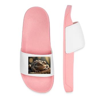 Animaux mignons en hibernation – crapaud - Claquettes Femme - rose clair - Devant