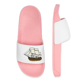 Sailing ship - Women’s Pool Sliders - light pink - Front