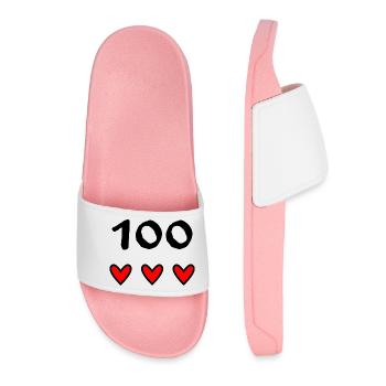 100 YEARS. 100th ANNIVERSARY. ANNIVERSARY 100 YEARS. - Women’s Pool Sliders - light pink - Front