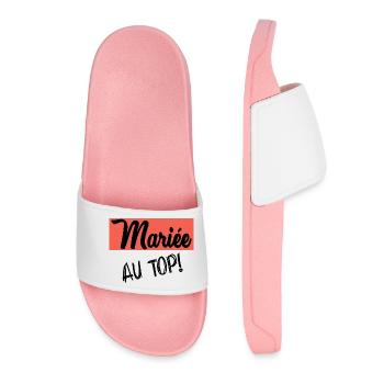 FUTURE MARIEE. EVJF. MARIEE - Claquettes Femme - rose clair - Devant