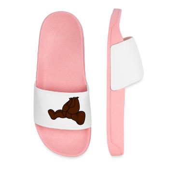 demolished head beheaded dead murder headless tedd - Women’s Pool Sliders - light pink - Front