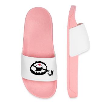 iron with cupcake - Women’s Pool Sliders - light pink - Front