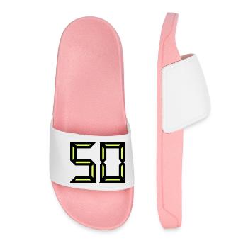 50. 50 ANS. 50e ANNIVERSAIRE. ANNIVERSAIRE 50 ANS. - Claquettes Femme - rose clair - Devant