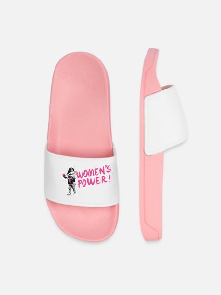 WOMEN'S POWER! - International Women's Day - Women’s Pool Sliders - light pink