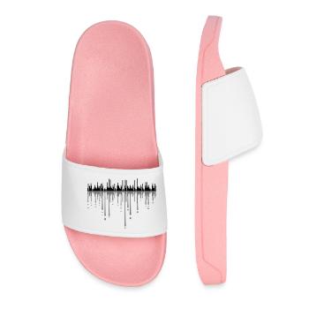 bande originale de graffiti gouttes reflétant le son jouent cool - Claquettes Femme - rose clair - Devant