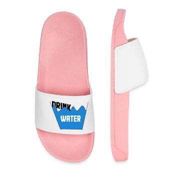water wood it's important - Women’s Pool Sliders - light pink - Front