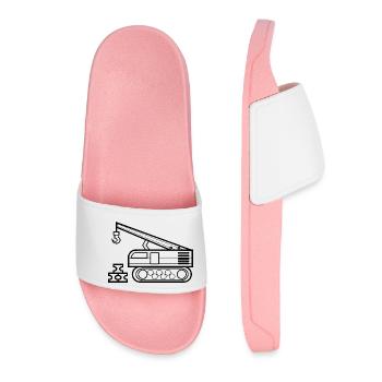 Crane for coloring Crane driver gift - Women’s Pool Sliders - light pink - Front