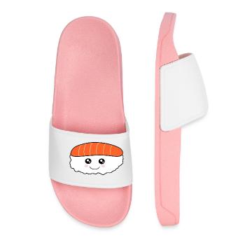 Kawaii Sushi Roll Kawaii Food Kawaii Sticker - Women’s Pool Sliders - light pink - Front