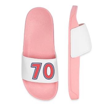 70. 70 ANS. 70e ANNIVERSAIRE. ANNIVERSAIRE 70 ANS. - Claquettes Femme - rose clair - Devant
