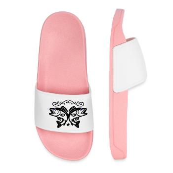 Pisces icon - Women’s Pool Sliders - light pink - Front