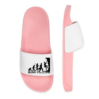 né pour gravir l'évolution évolution née raide - Claquettes Femme - rose clair - Devant