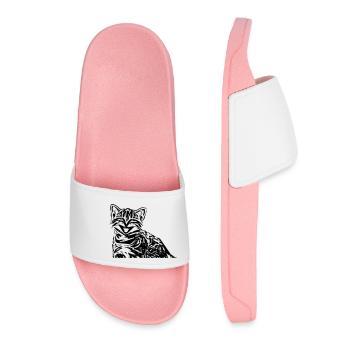 cat - Women’s Pool Sliders - light pink - Front