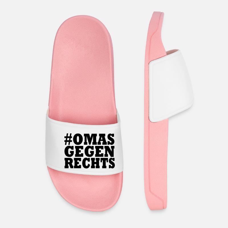 Omas gegen rechts - Frauen Badelatschen - Hellrosa